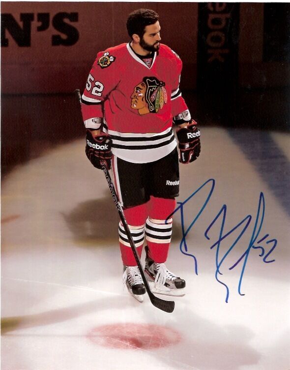 Chicago Blackhawks Brandon Bollig Signed Autographed 8x10 Photo Poster painting COA