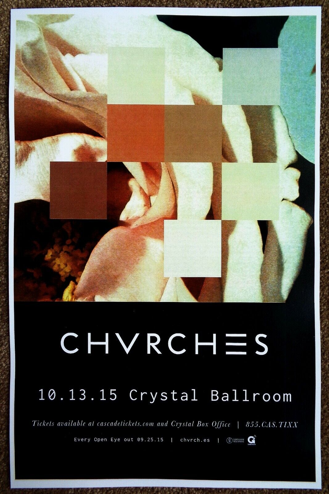 CHVRCHES 2015 Gig POSTER Portland Oregon Concert