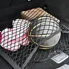 Black Motorcycle Luggage Strap Large Capacity Stretchable Storage Net with Hook for Secures Various Luggage Helmets Small Item