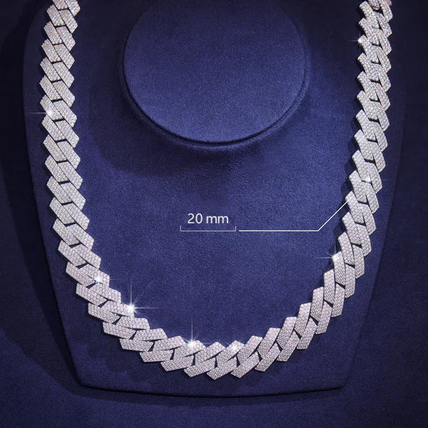 S925 Moissanite Diamond Cuban Chain