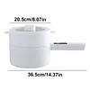 Electric Hot Pot 2L Non-Stick Frying Pan Boil Dry Protection Multi-function Cooker with Steamer for Noodles Steak Eggs Stir Frying