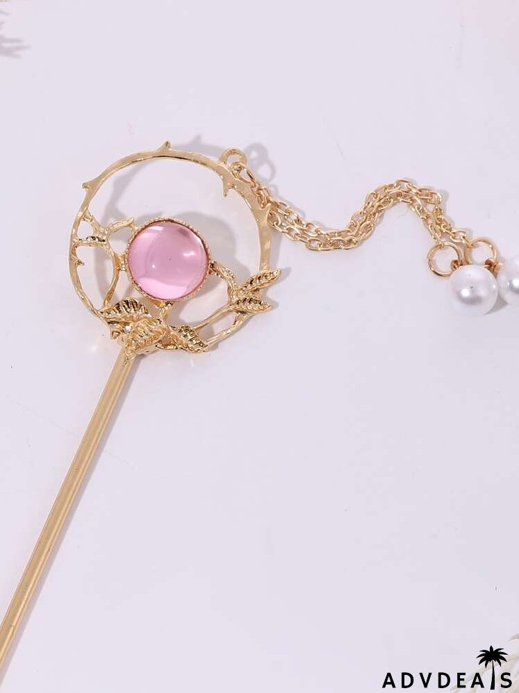 Faux Pearl Pendant Hair Pin