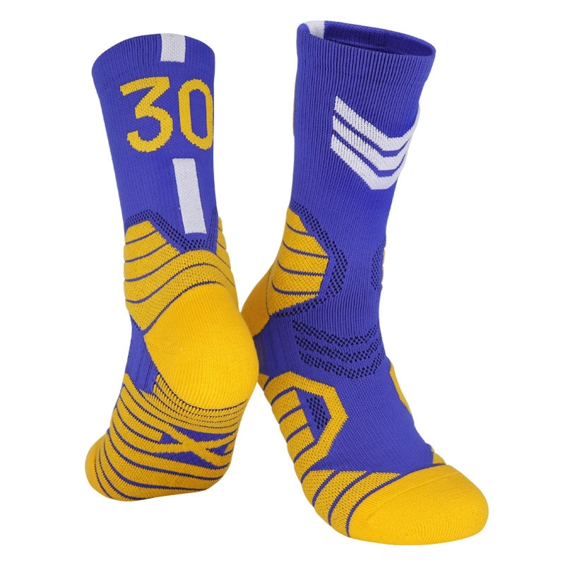 Curry Professional Basketball Socks Men’s High-top Breathable Combat Socks Training Mid-calf Socks Non-slip Sports Socks Men’s