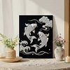 Peinture DIY en perles koi pour d&eacute;coration int&eacute;rieure peinture d&rsquo;art perl&eacute; 30x40cm avec cadre