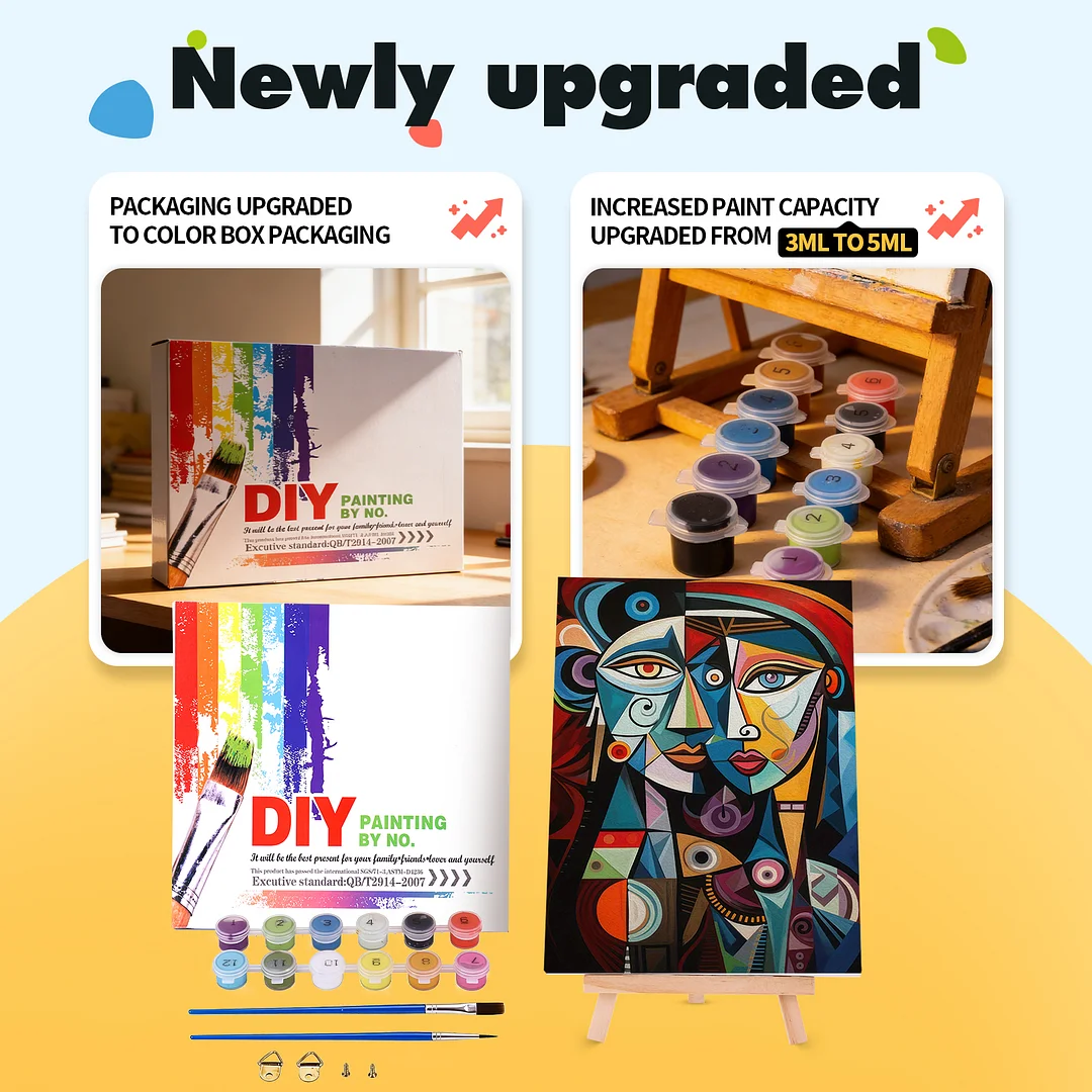 DIY Abstract Figures Paint by Numbers Kits Drawing Paintwork on Canvas 15.75x19.69inch Without Frame Canvas Oil Painting Number Painting for Beginners Adults Gift Home Wall Decor