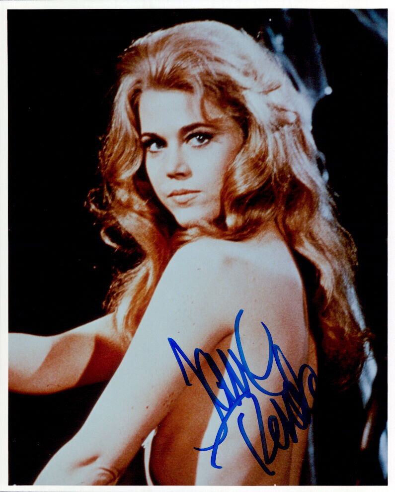 Jane Fonda signed 8X10 Photo Poster painting