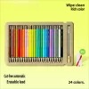 Click-to-erasable colored lead, no need to cut, replaceable core, color automatic erasable oil-based colored lead