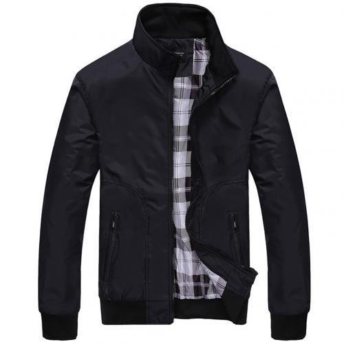 Winter Jacket men bomber jacket Fashion Contrast color casual stand collar long sleeve baseball uniform coat simple design gifts