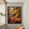 >SALE<Full Embroidery Eco-cotton Thread 11CT Print Flower Dragon Cross Stitch 50x60cm