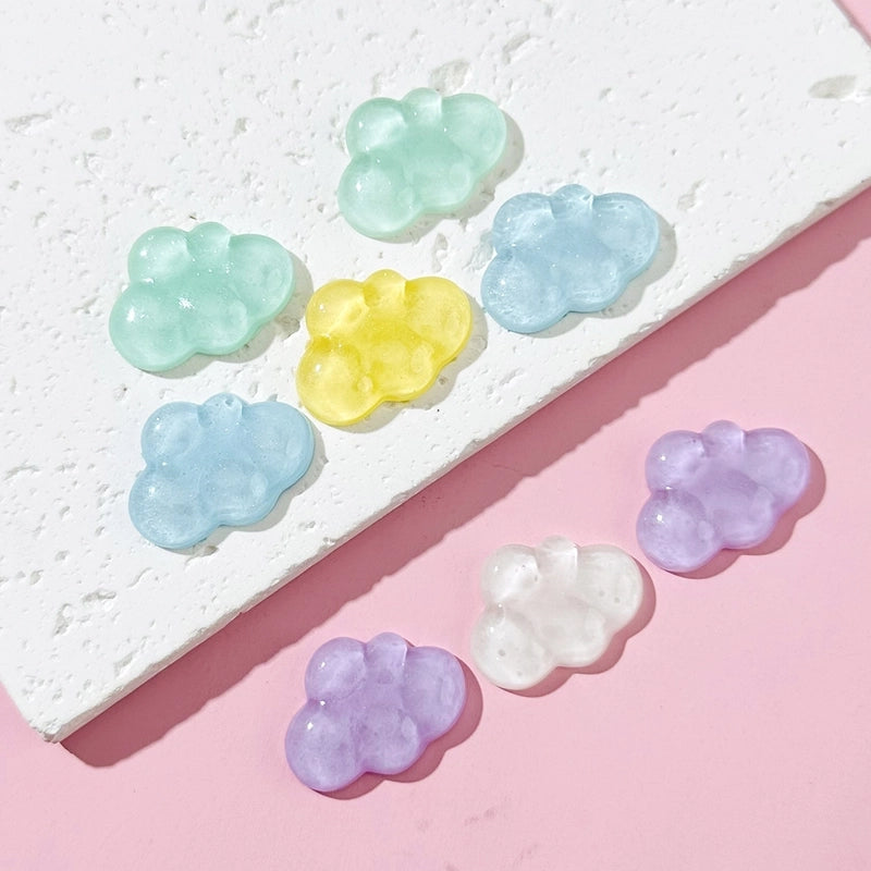 200 Pieces 27.3*20mm Resin Clouds DIY Accessories Jewelry Accessories
