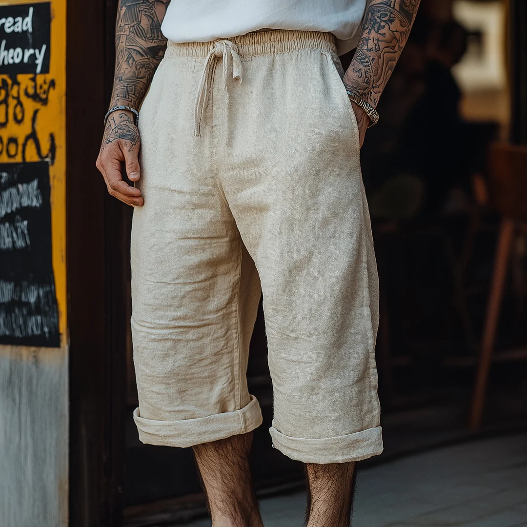 Men's Cotton And Linen Vacation Casual Pants-inspireuse