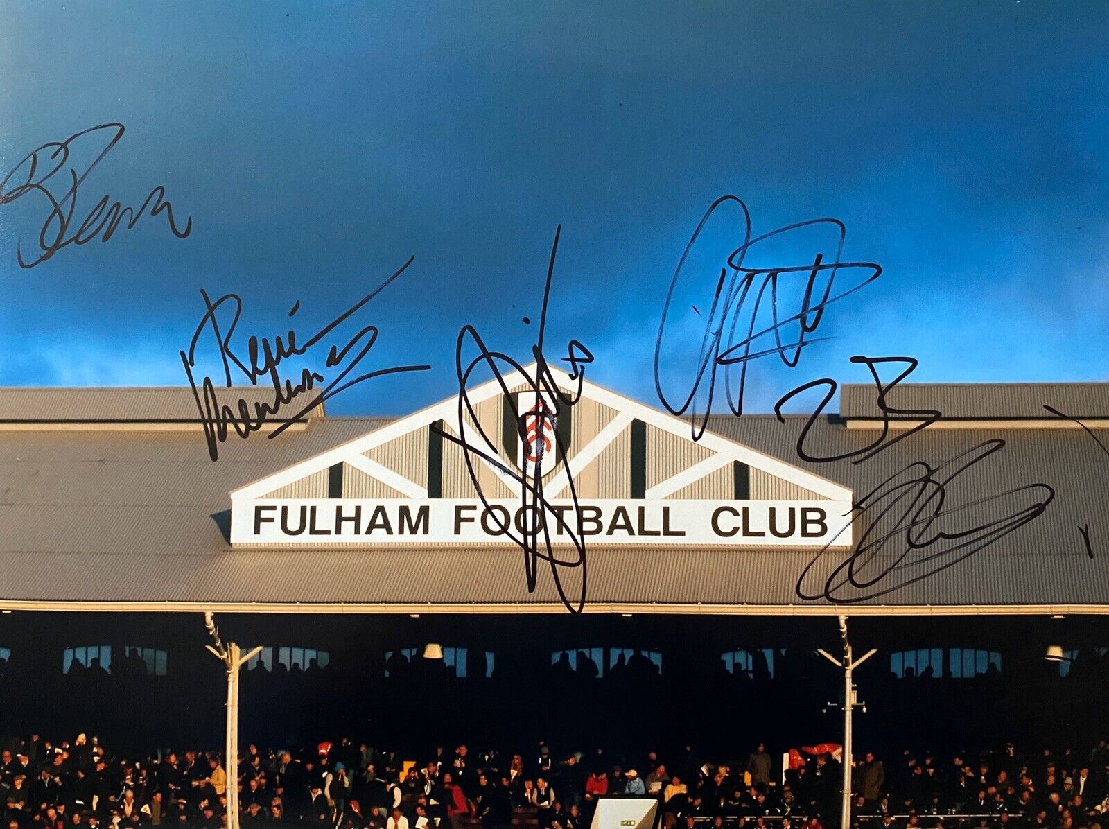 Fulham Genuine Hand Signed 16x12 Photo Poster painting, Cairney, Kamara, Reid, Knockaert