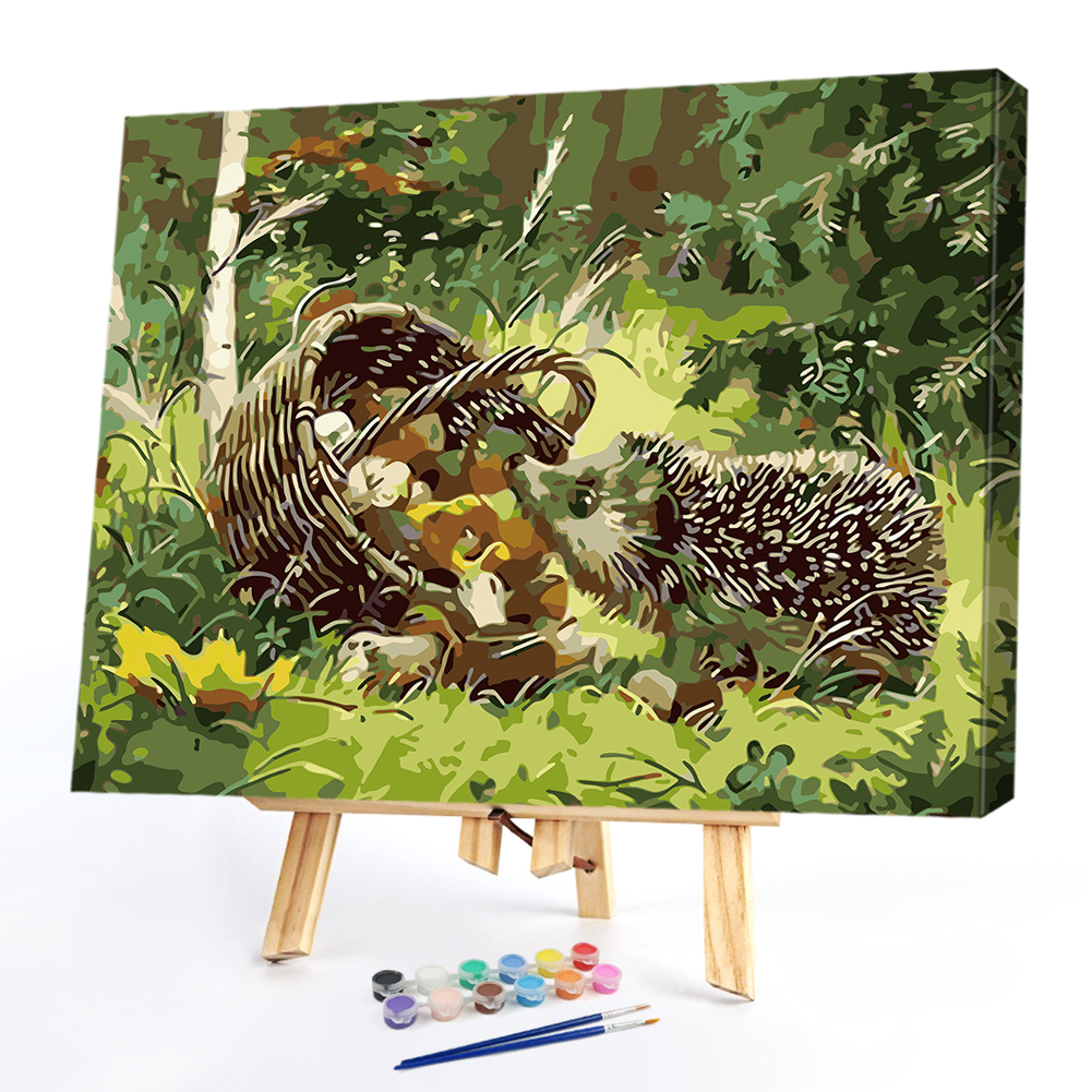 

40*50CM Paint By Numbers-Hedgehogsw/Brushes, 501 Original