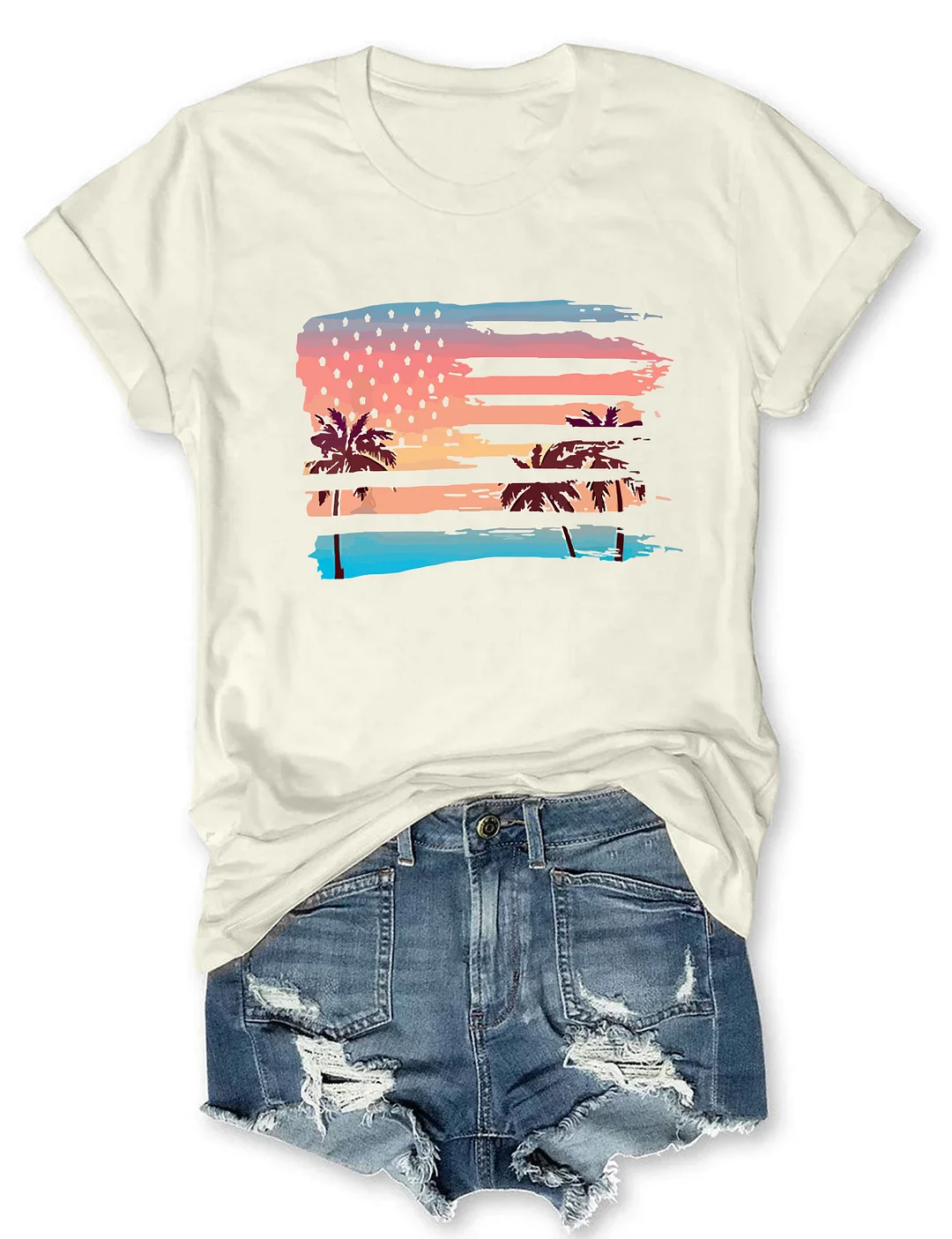 Patriotic Beach T-Shirt