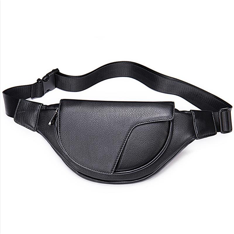 Men's High Quality Crossbody Bag Retro Leather Adjustable Shoulder Strap Waist Bag