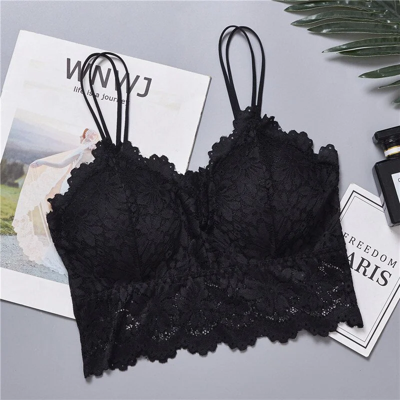2020 Women's Underwear Sexy Lace Flower Bra Women's Large Size Bra Lingerie Underwear Full Cup