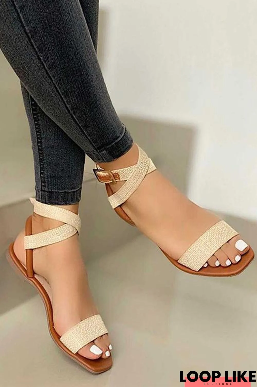 Buckle Flat Sandals