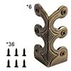 6PCS Retro Metal Corner Protector Iron Skiffers Skirting Board Corner Protector