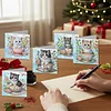 12Pcs Teacup Cat DIY Diamond Painting Greeting Card Kit for Adults Gifts