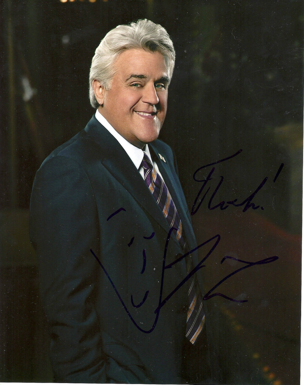 JAY LENO 'THE TONIGHT SHOW' SIGNED 8X10 PICTURE 1