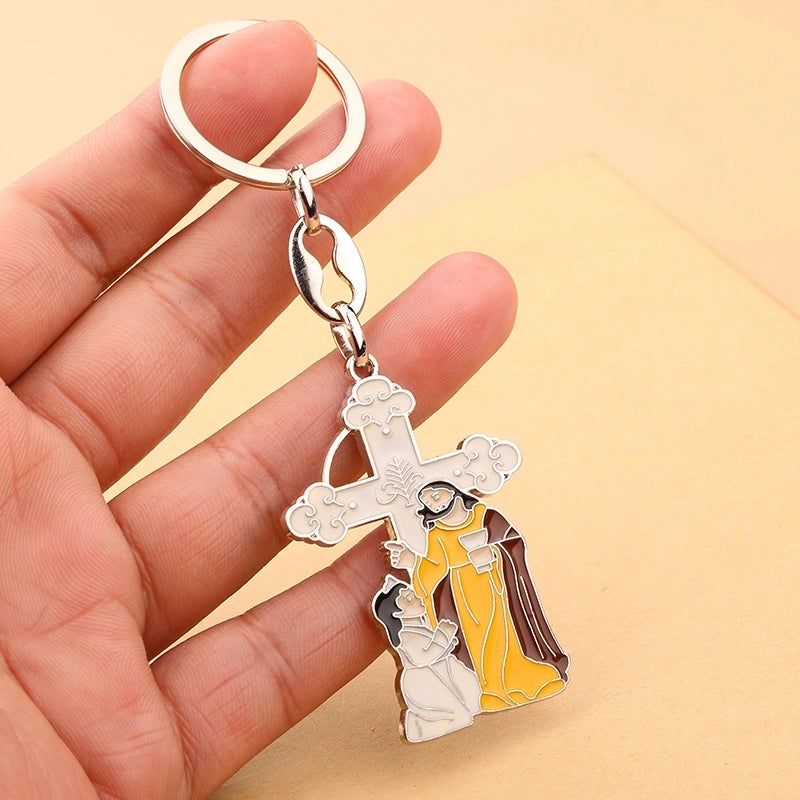 Cute Human Cross Alloy Plating Bag Pendant Keychain