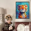 Tiger Cub - Rundbohrer Diamantmalerei - 45*55cm (partieller Bauchbohrer)