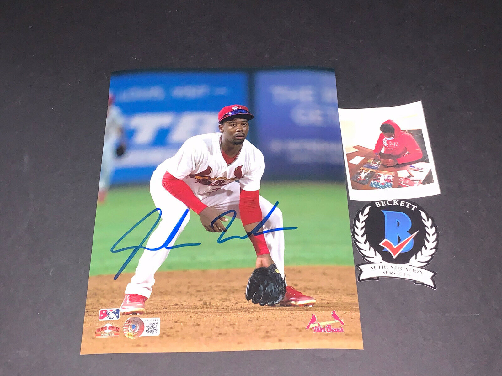 Jordan Walker St Louis Cardinals Auto Signed 8x10 Photo Poster painting Beckett WITNESS COA ..