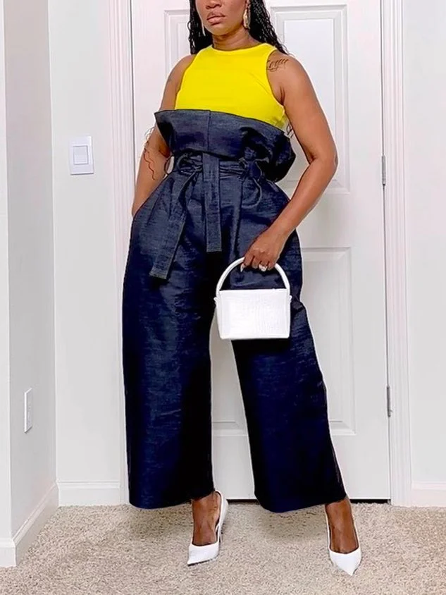 Denim Urban Color Block Regular Fit Jeans