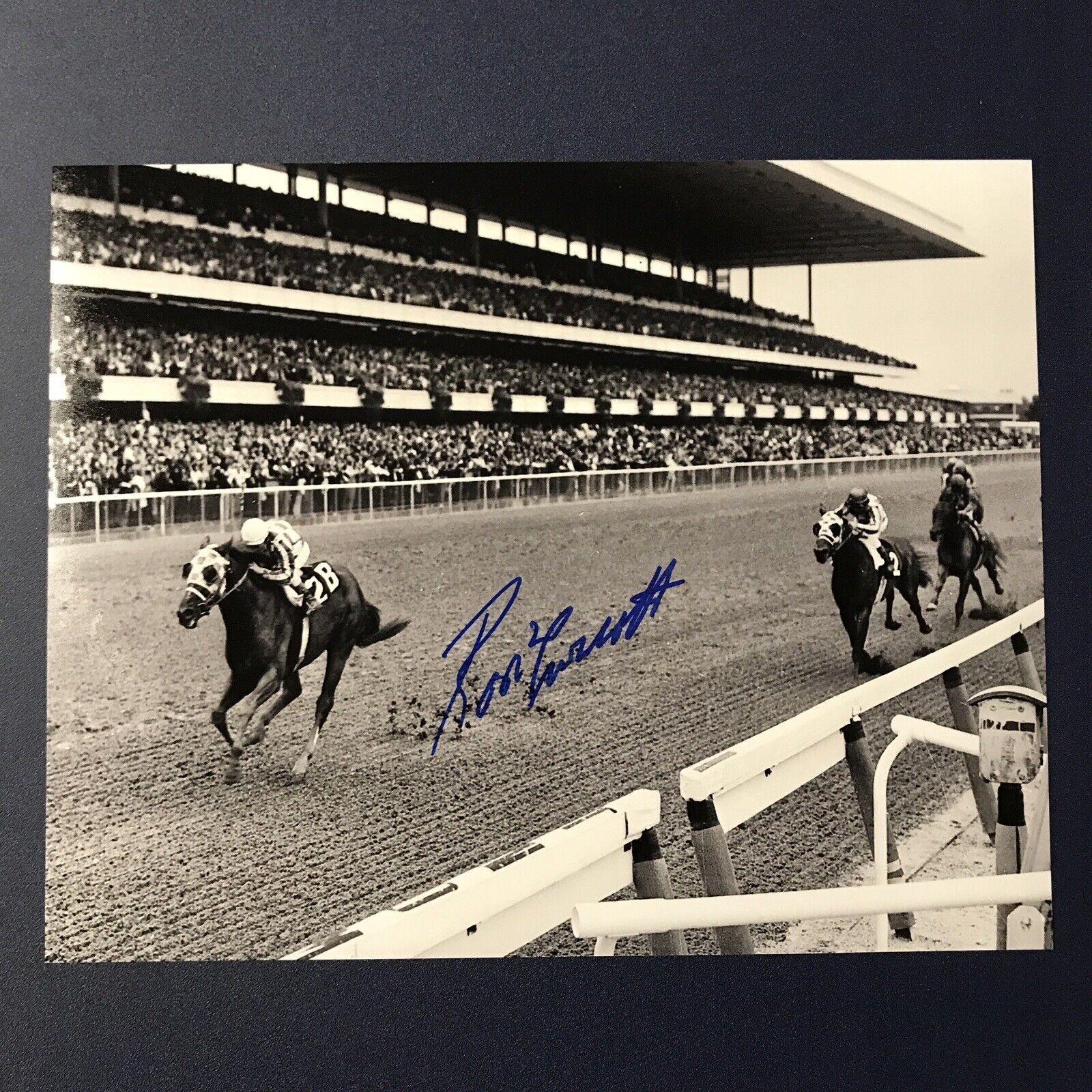 RON TURCOTTE SIGNED 8x10 Photo Poster painting HORSE RACING JOCKEY SECRETARIAT AUTOGRAPHED COA