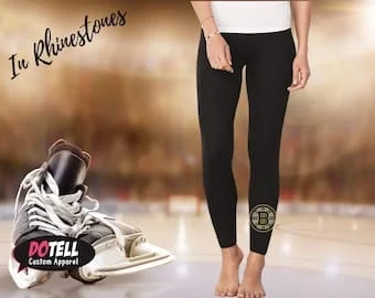 pornhint Pornhint Bella Canvas Boston Bruins leggings , Bruins Bling Leggings Sizes Small-2xl