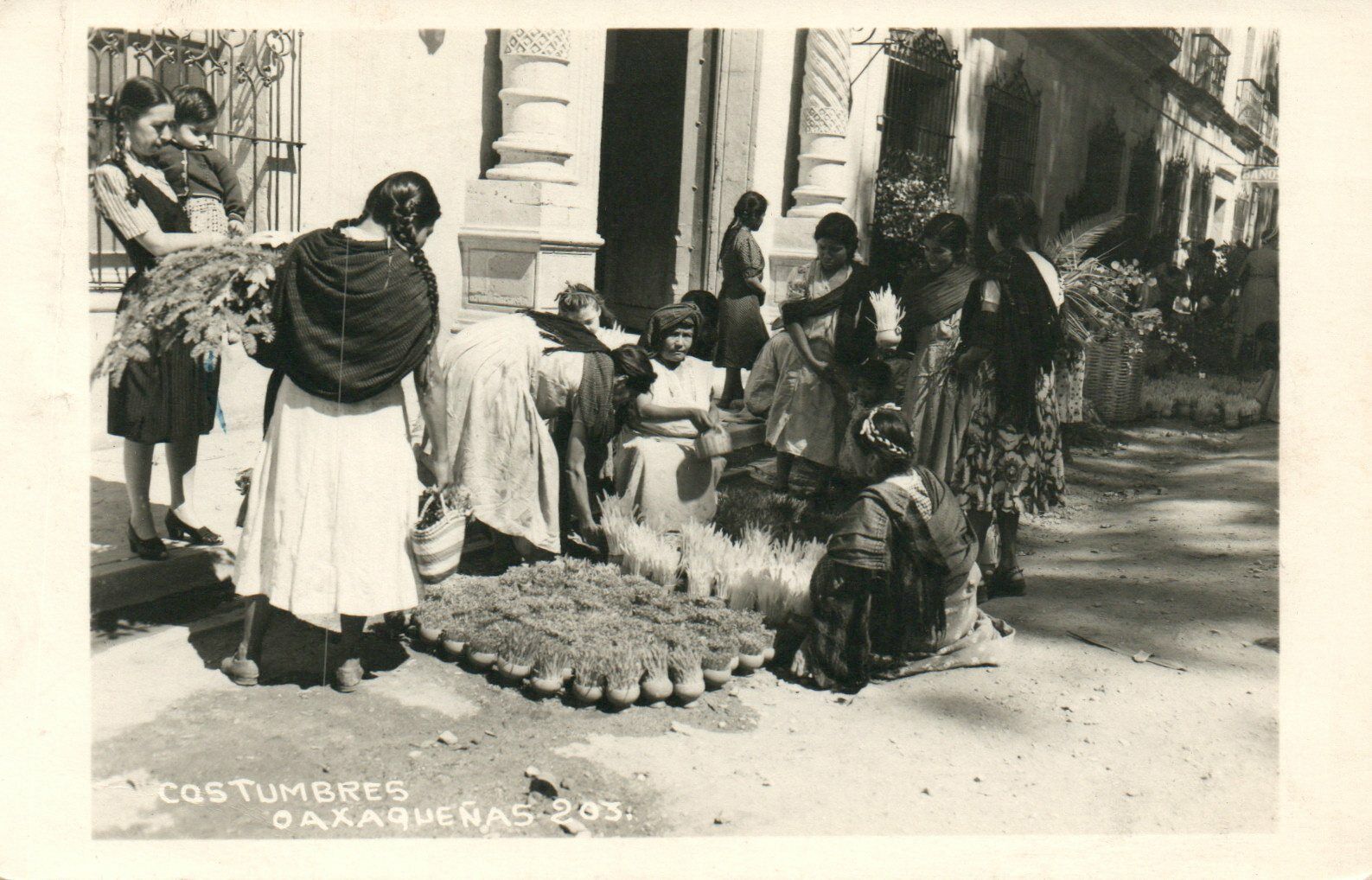 1948 Oaxaca Mexico Costumbres Oaxaquenas Real Photo Poster painting RPPC Postcard Posted