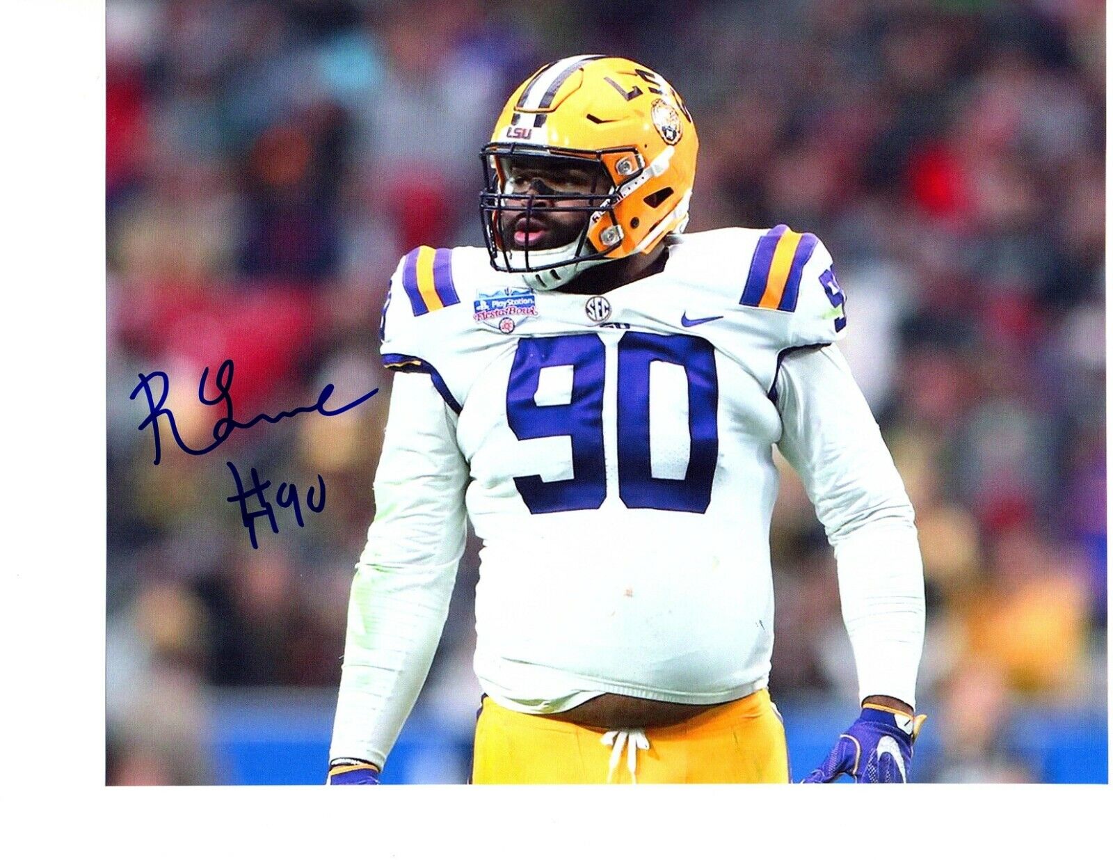 Rashard Lawrence LSU Tigers signed autographed 8x10 football Photo Poster painting CHAMPS!!