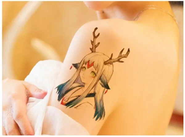 Sdrawing Anime Tattoo Sticker Waterproof for Men Women Body Art Personality Cool Butterfly Fake Tattoo Arm Thigh Pattern Temporary Tattoo