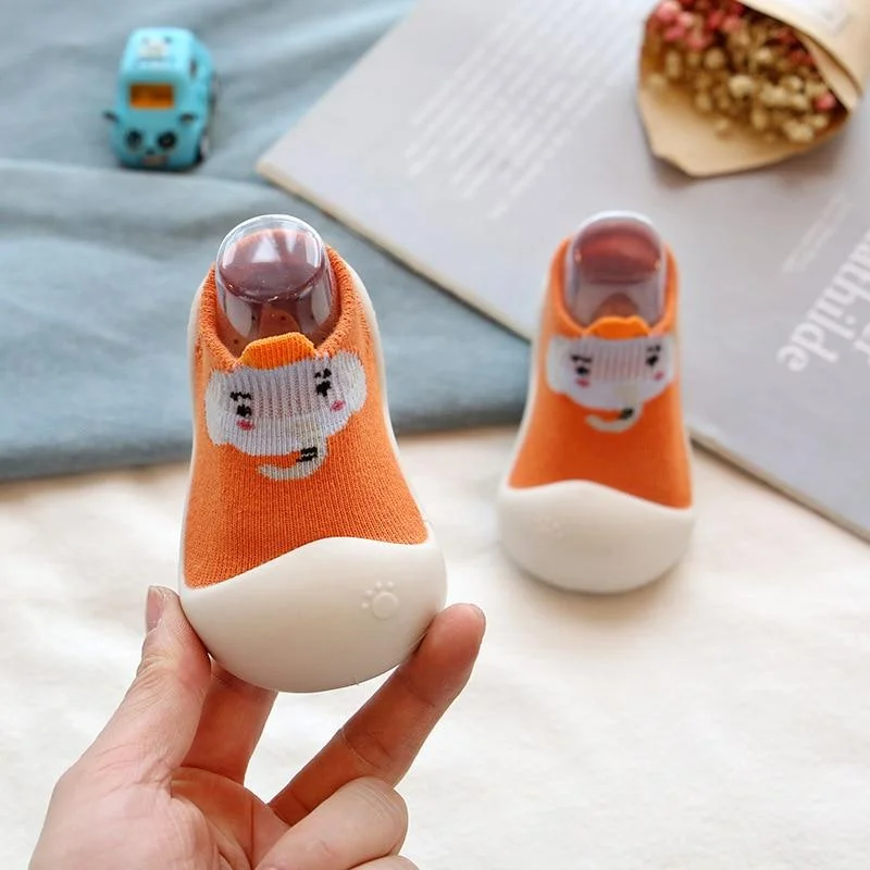 Baby Sock Shoes Boy Girl Toddler First Walkers Newborn Baby Non-slip Floor Socks Soft Sole Rubber Infant Shoes Cute Baby Booties