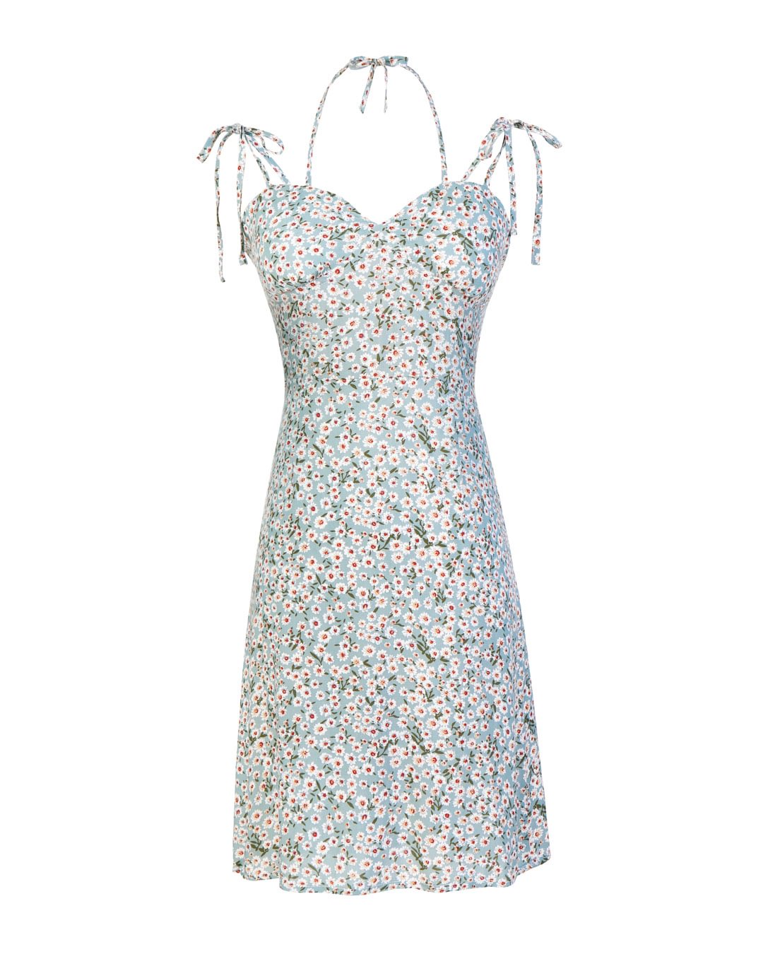 Fashionv-Floral Print Halter Cami Midi Dresses