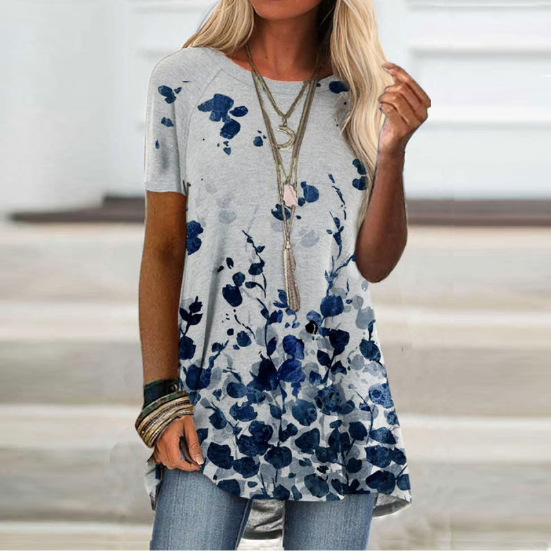 Fashion Floral Short Sleeve Top