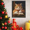 Diamond Painting-DIY Full Round Drill Reading Cat(50*40CM)