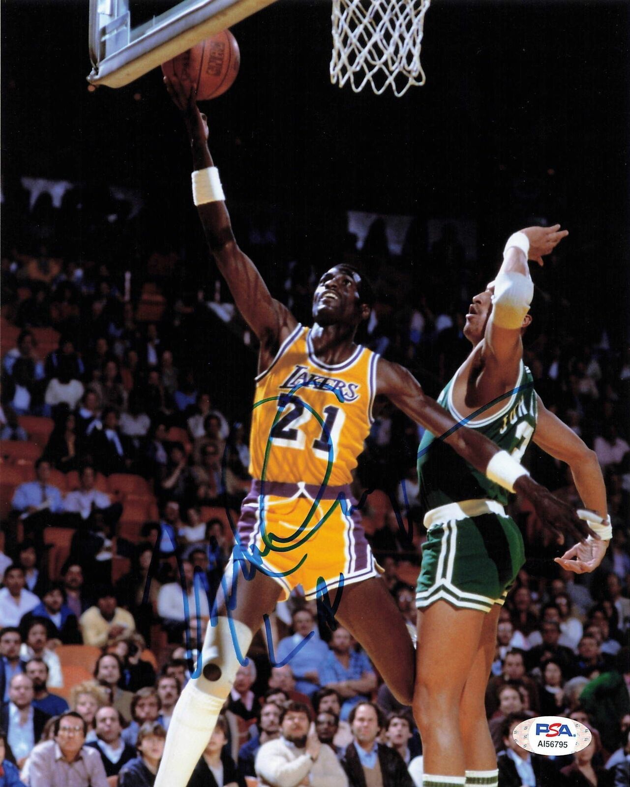 Michael Cooper signed 8x10 Photo Poster painting PSA/DNA Los Angeles Lakers Autographed