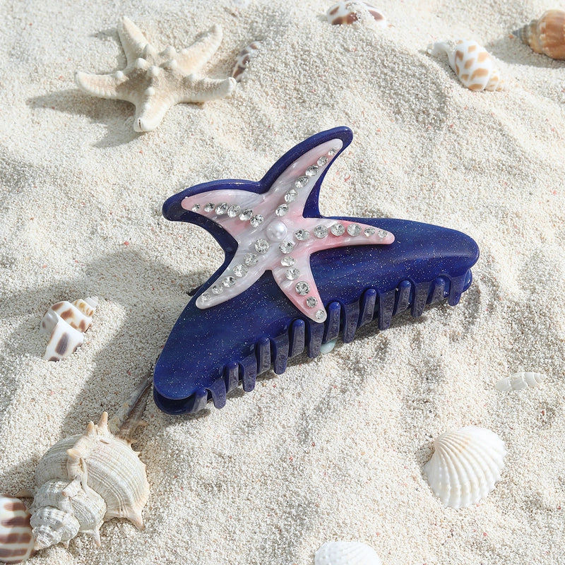 Women’s Casual Minimalist Streetwear Starfish Arylic Hair Claws