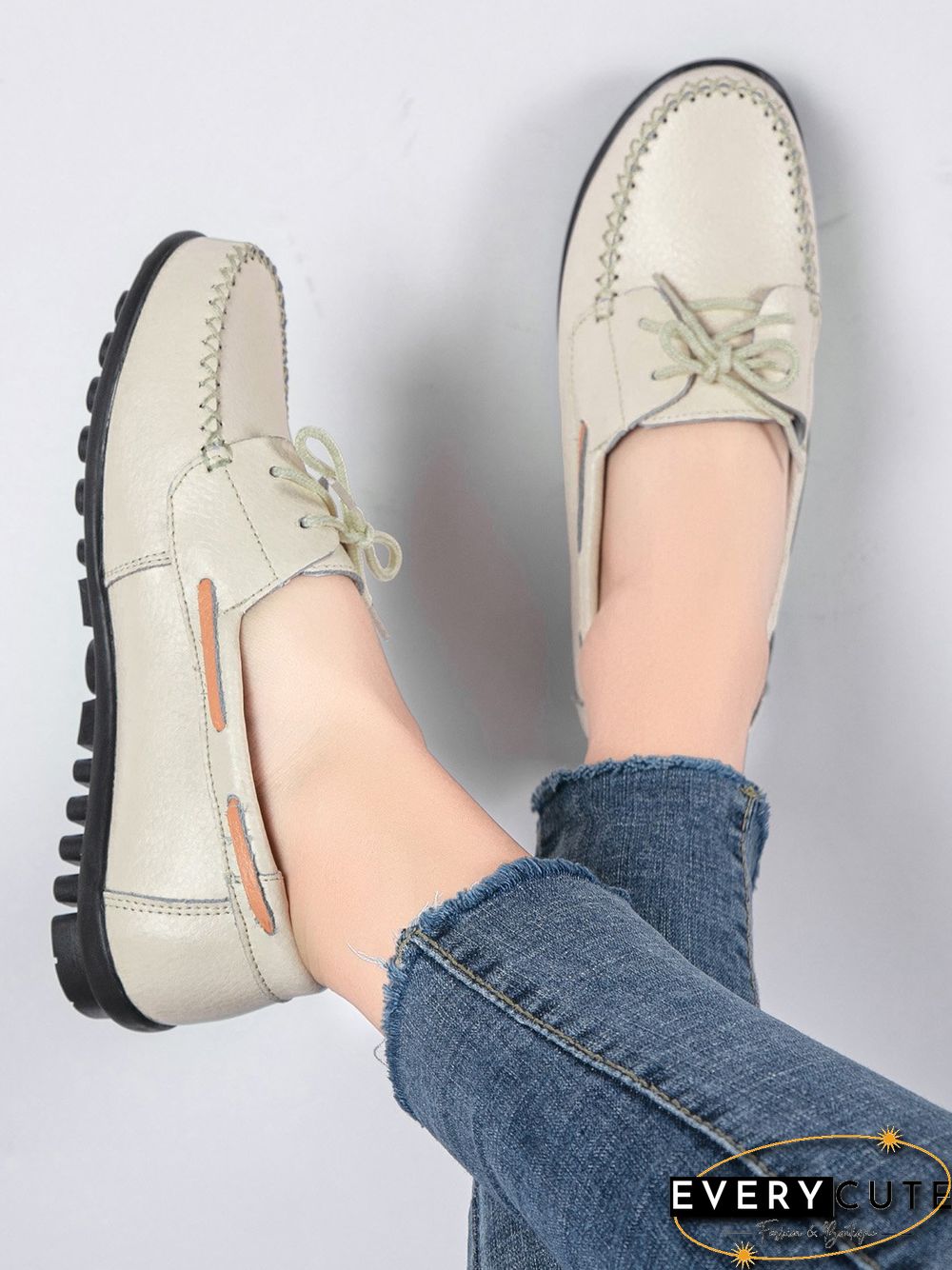 Retro Casual Simple Lace-up Flat Shoes