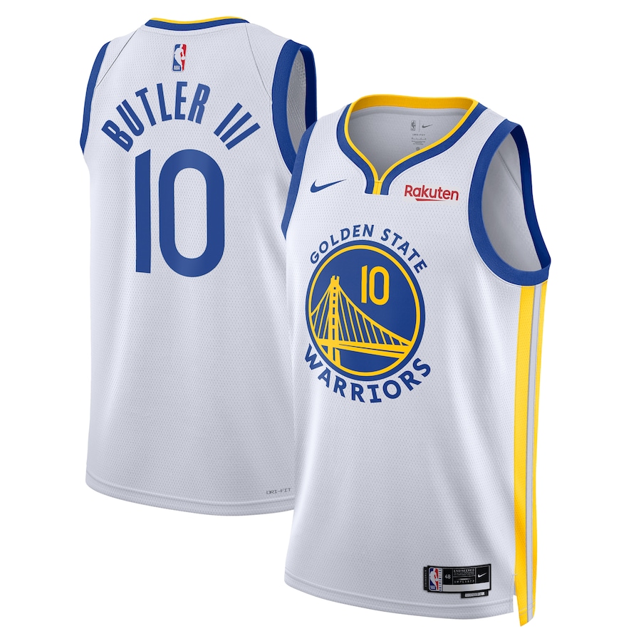 Unisex Jimmy Butler III White Golden State Warriors Badged Swingman Jersey - Association Edition mysite