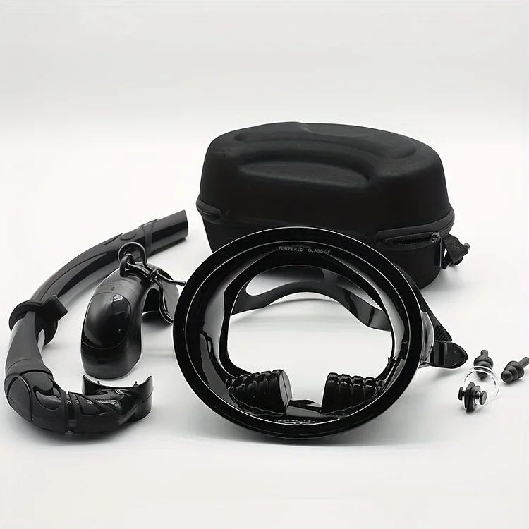 Professional Snorkeling Mask, Diving Goggles, Diving Equipment, Oval Shaped Diving Snorkeling Set With Box