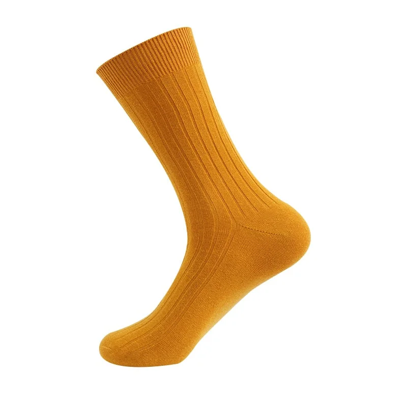 Men and Women Couple Socks Autumn Spring Cotton Rib Solid Colors Harajuku Crew Fashion Street Casual Middle Tube Unisex Sock