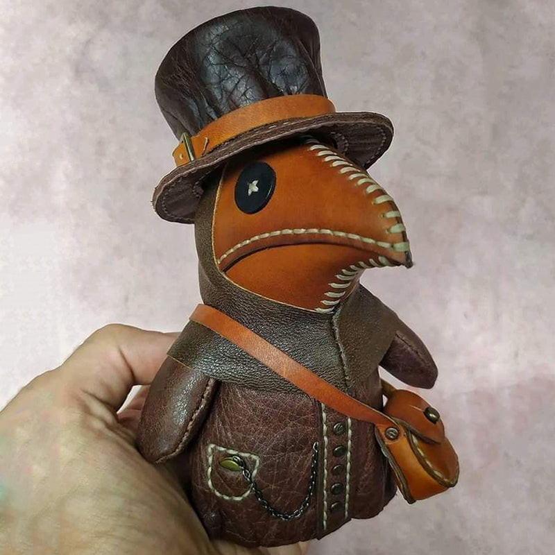 Leather Plague Doctor Doll