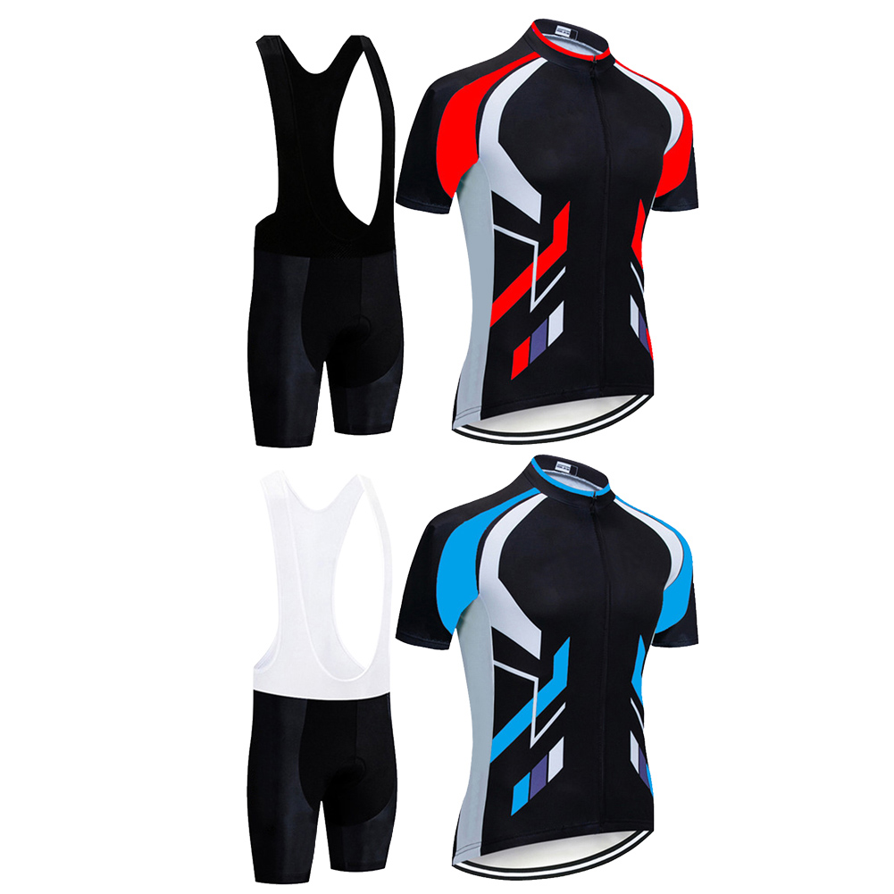 

Men Cycling Sportwears Suit Short-Sleeved Mecha Stripes Bike Riding Clothes, Blue, 501 Original