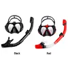Anti-Fog Goggles Diving Mask Snorkeling Breath Tube Set for Adult (Black M)