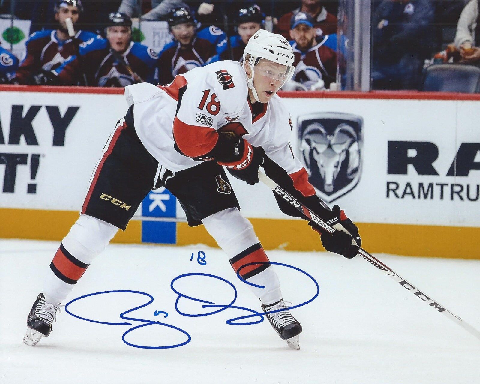 Ryan Dzingel Signed 8x10 Photo Poster painting Ottawa Senators Autographed COA B