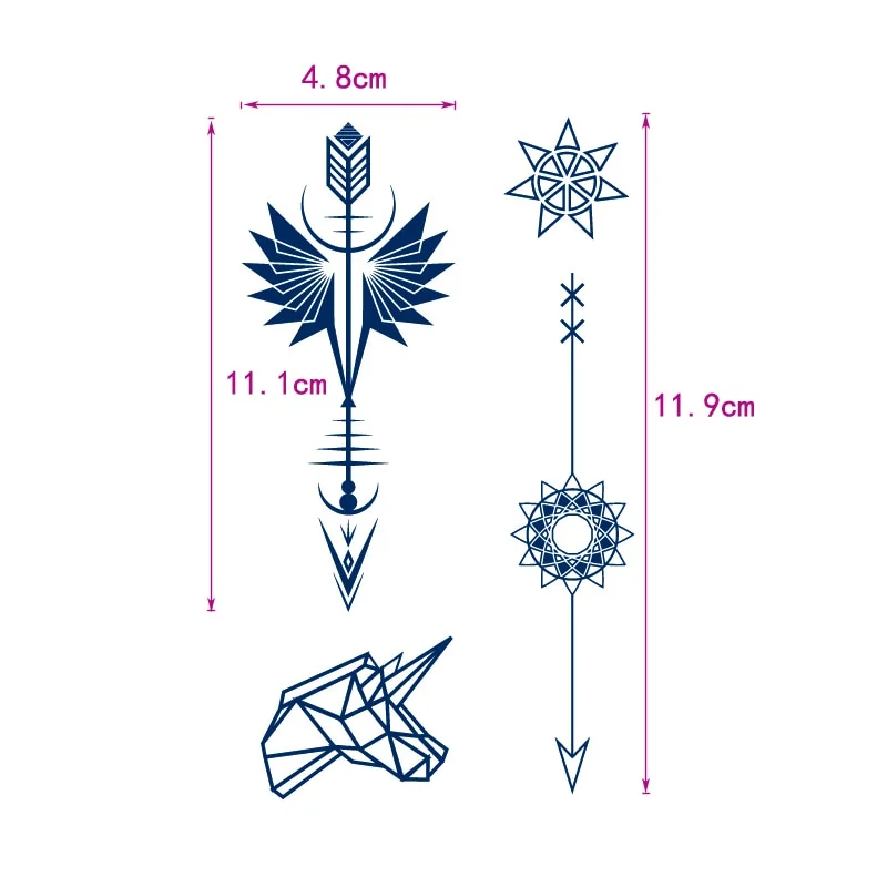 Bracelet Tattoo/Dog/like love/heart/arrow Lasts 15 Days Waterproof Temporary Tattoos Men Flash Tatoo Fake Tattoo Sticker
