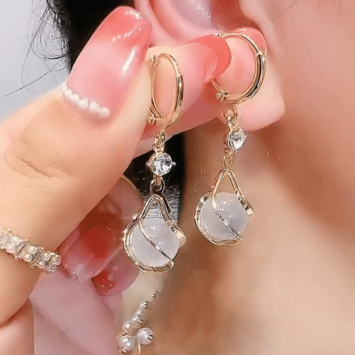 Elegant Opal Drop Earrings