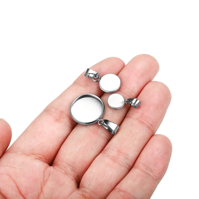 10 PCS/Package 304 Stainless Steel Solid Color Jewelry Accessories Pendant